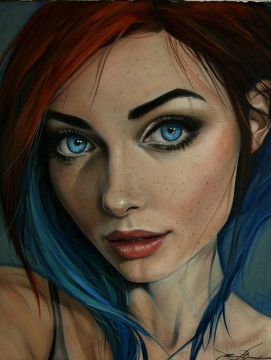 Fractured Beauty: A Study of Digital Portraits - Image 3