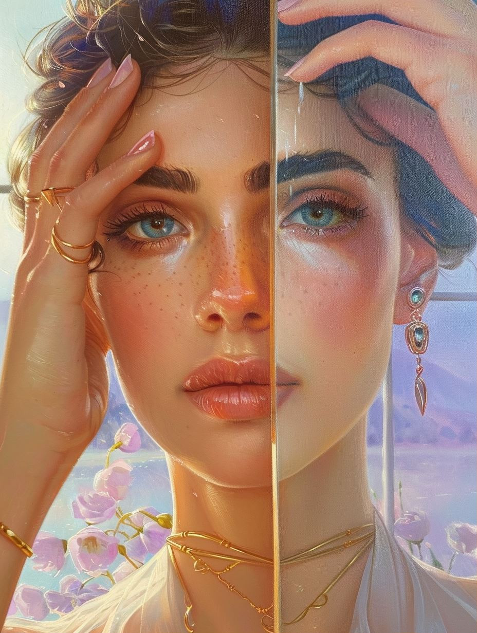 Dual Essence Ethereal Portrait