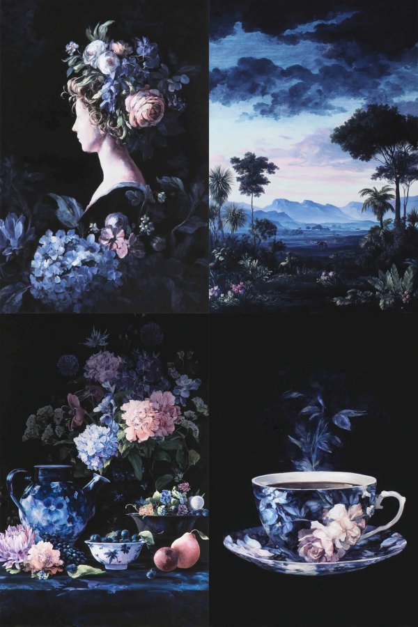 Midnight Blooms: A Surreal Floral Journey