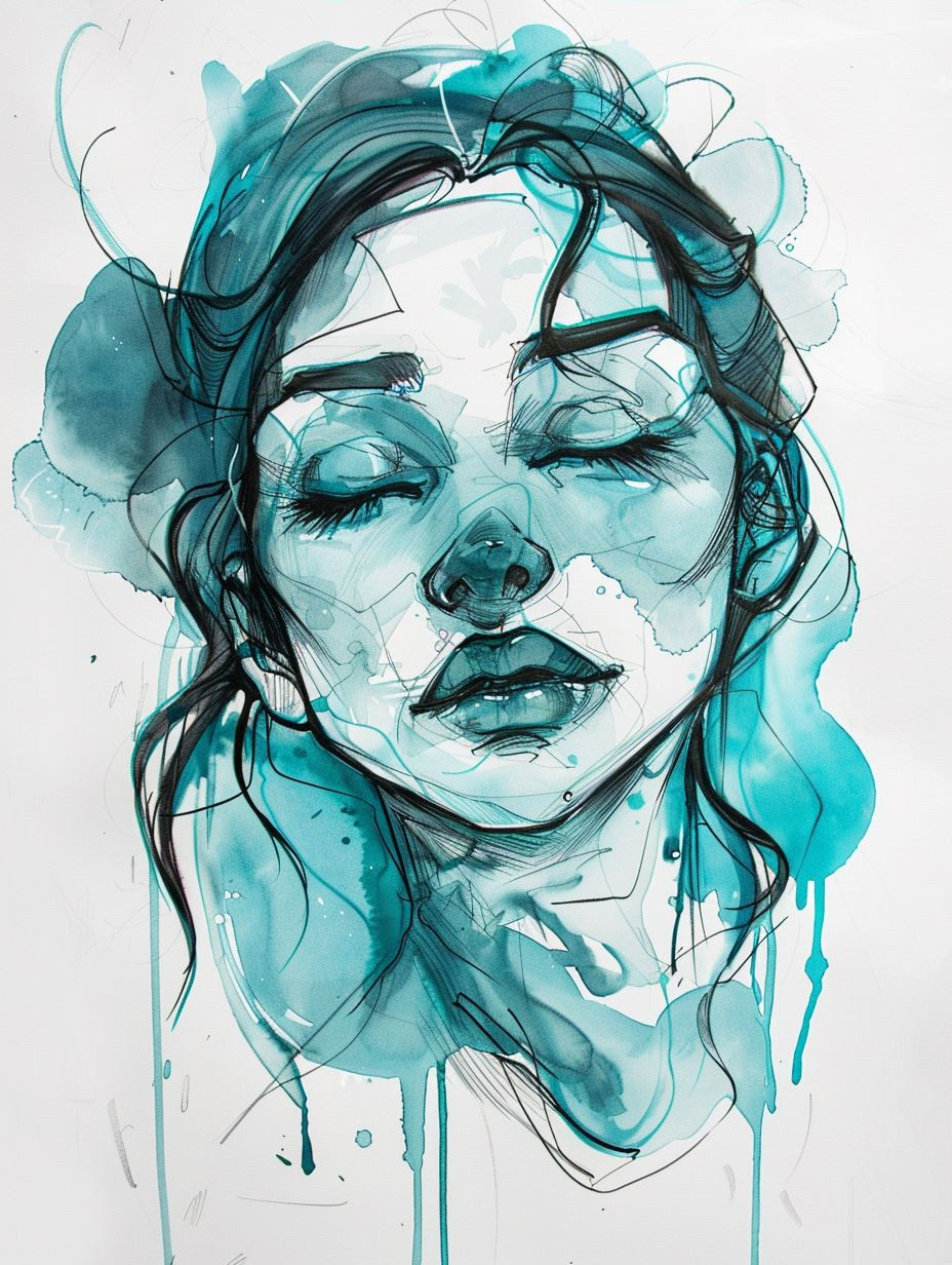Azure Whispers: Ethereal Portraits - Image 4