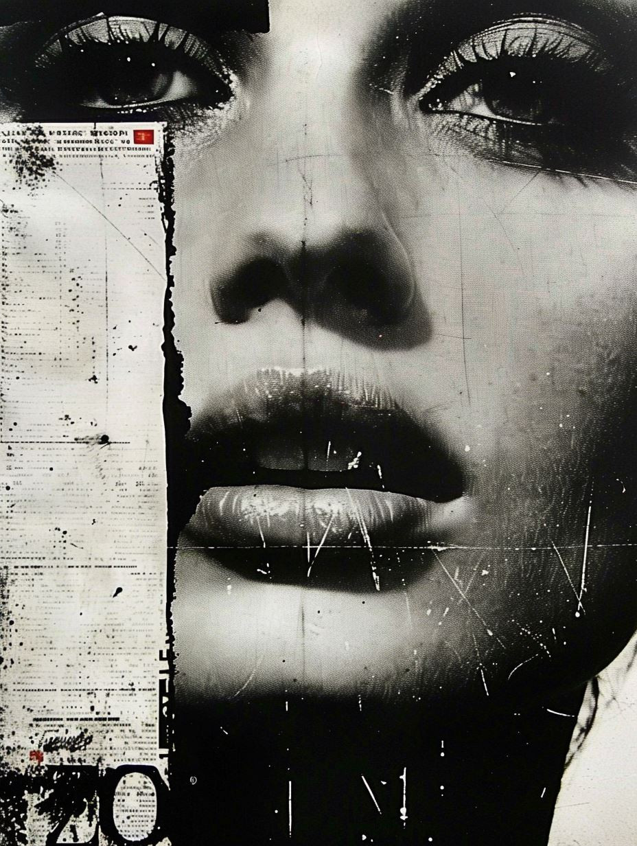 Fragmented Beauty in Monochrome - Image 2