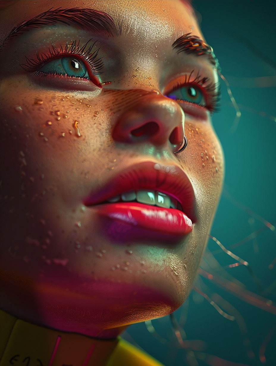 Neon Grime Cyberpunk Portrait - Image 3