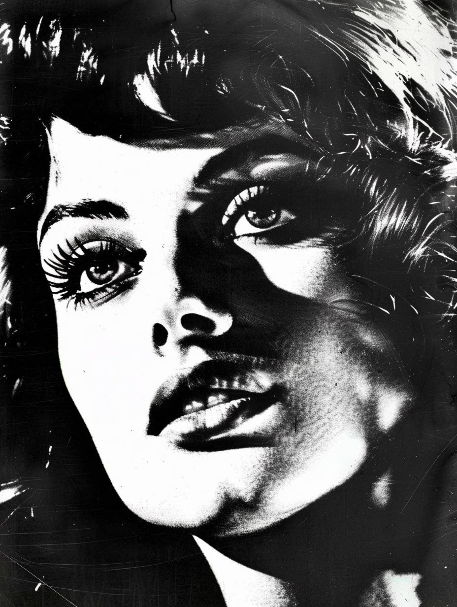 Noir Glamour Distressed Portrait - Image 3