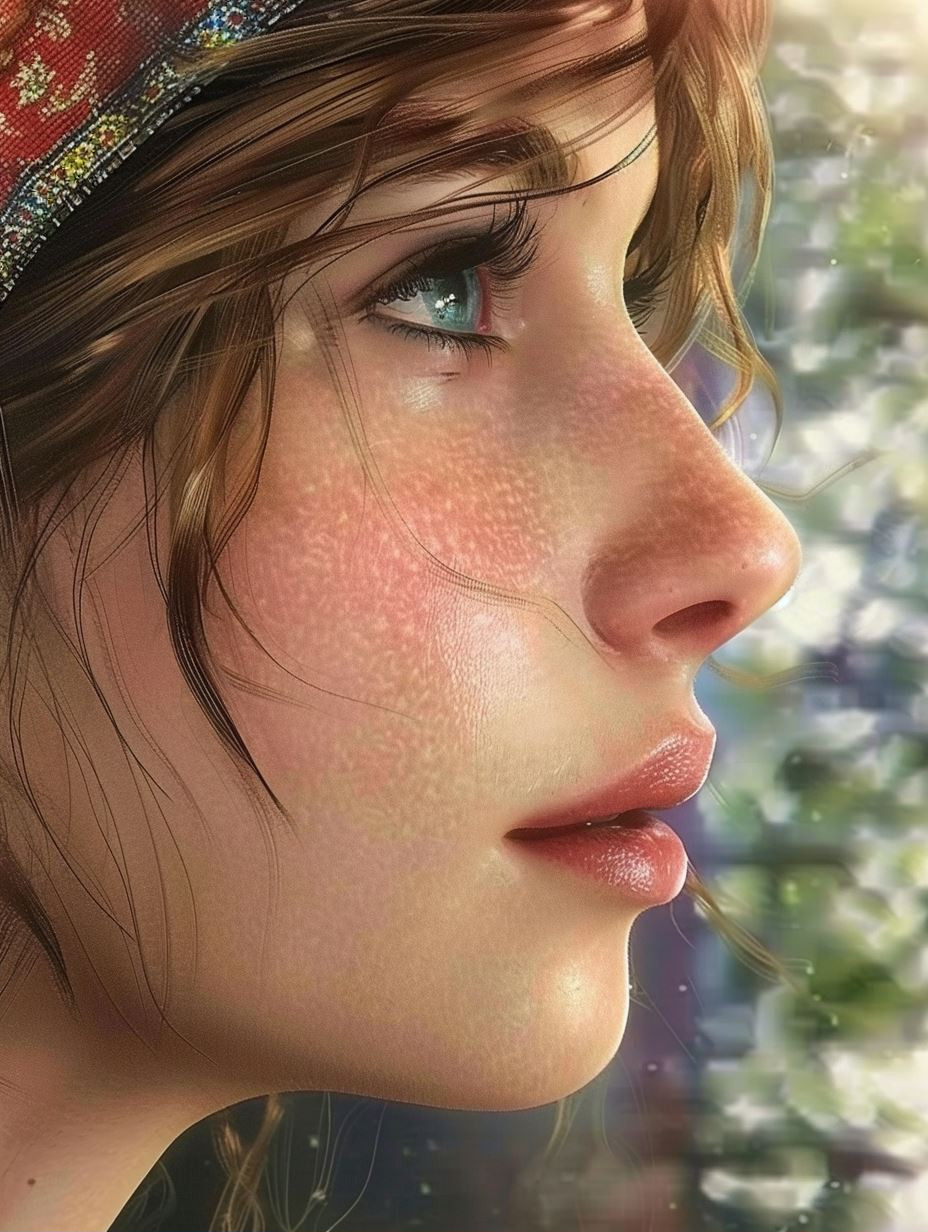 Ethereal Glow Portrait of Serenity - Image 1
