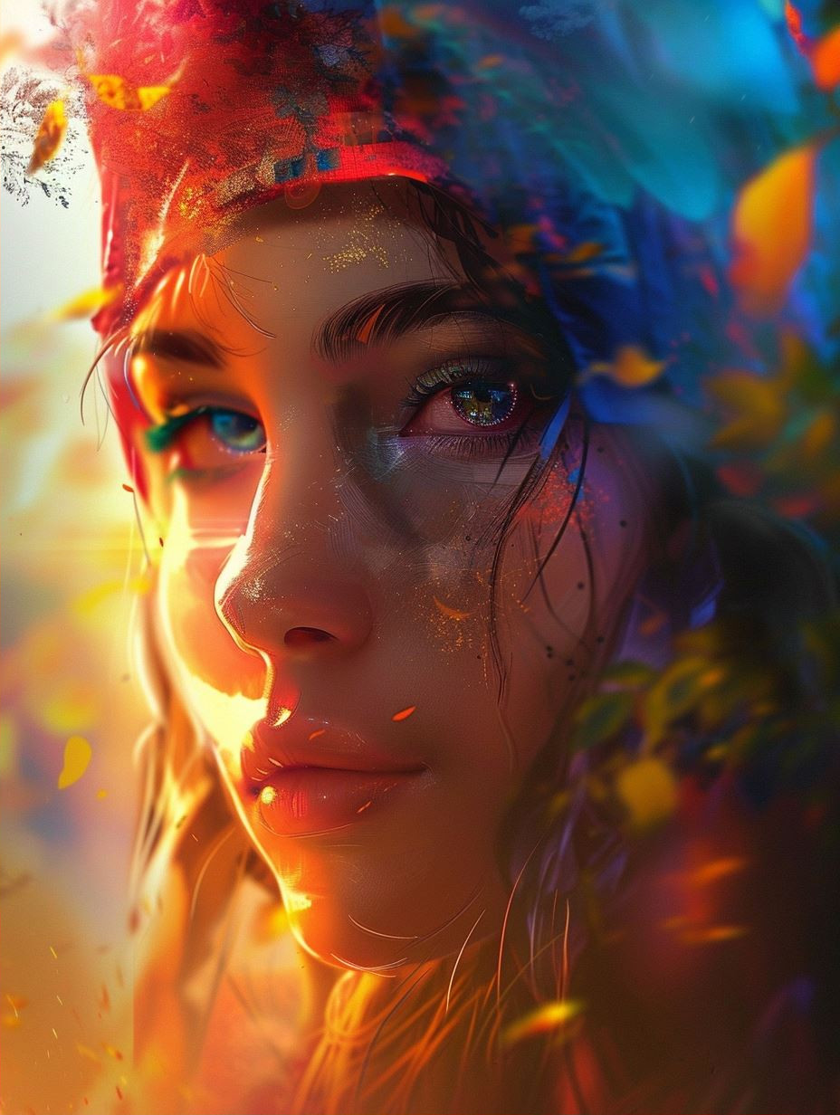 Celestial Prism Ethereal Portrait - Image 2