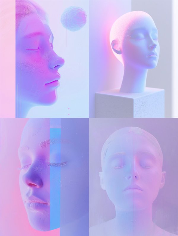 Ethereal Neon Pastel Portraits