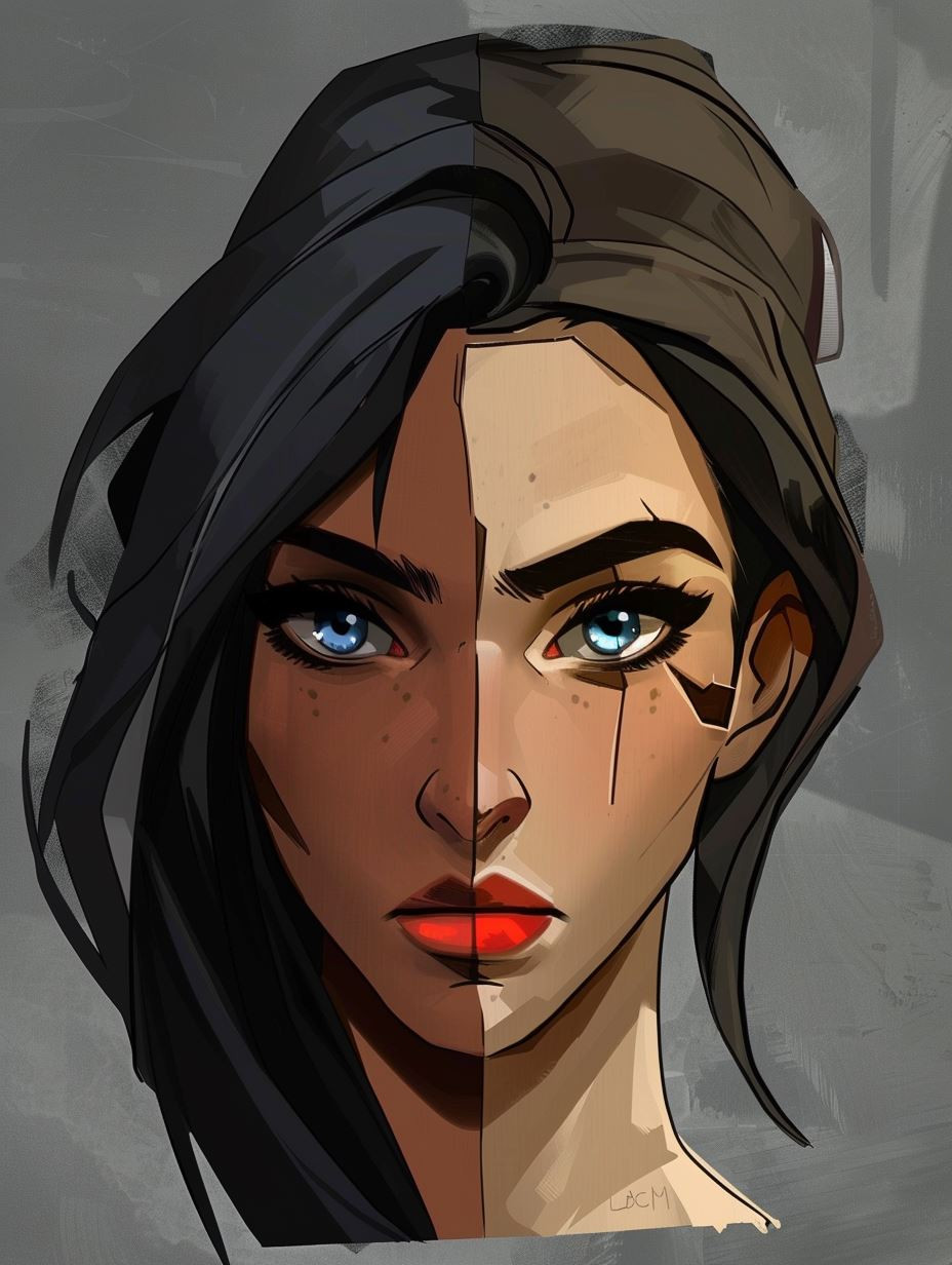 Digital Portraits of a Mysterious Woman - Image 1