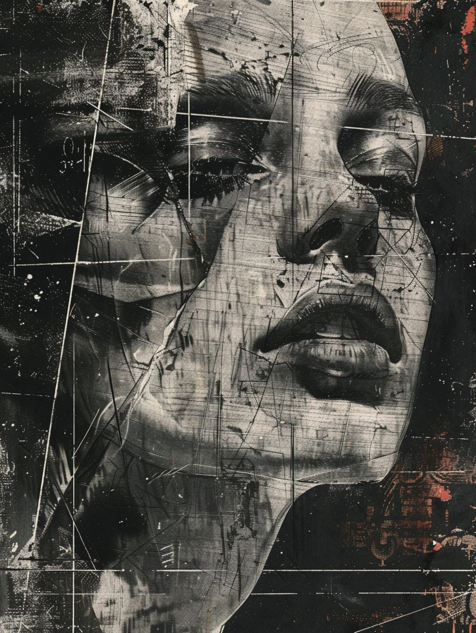 Fragmented Noir Digital Collage - Image 2