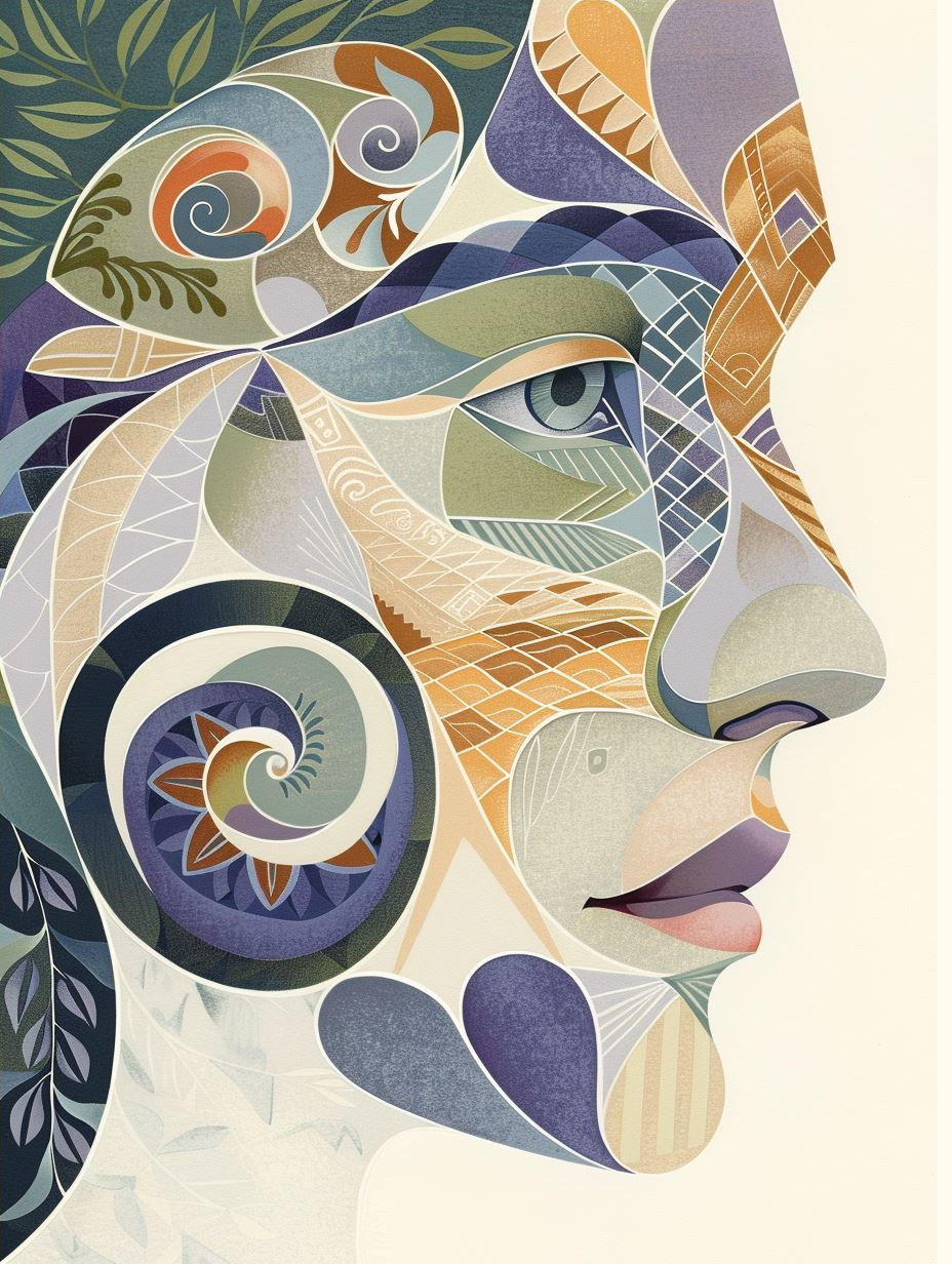 Abstract Geometric Portrait Harmony - Image 4