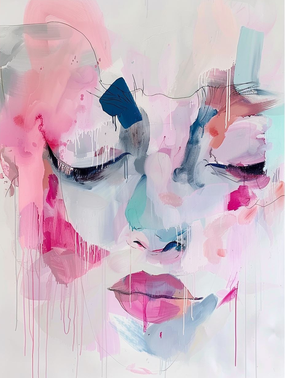 Abstract Pastel Portraits of Ethereal Faces - Image 4