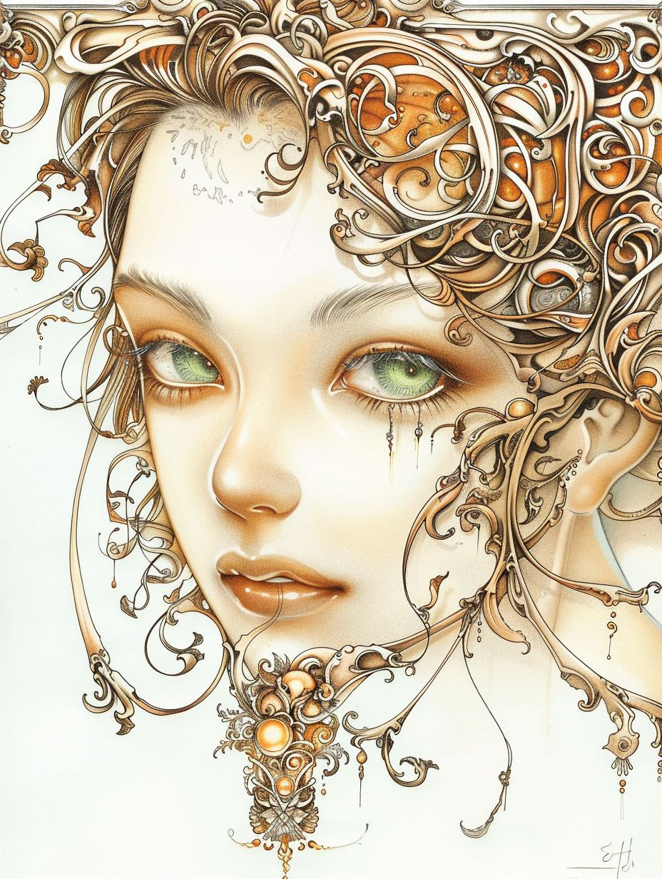 Ethereal Filigree Portrait Studies - Image 3