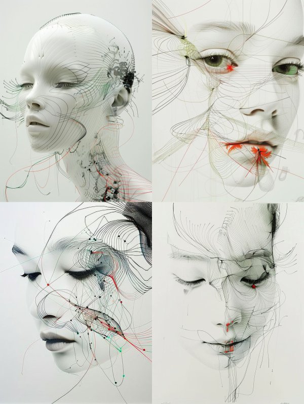 Digital Ethereal Portraits of Fragmented Souls