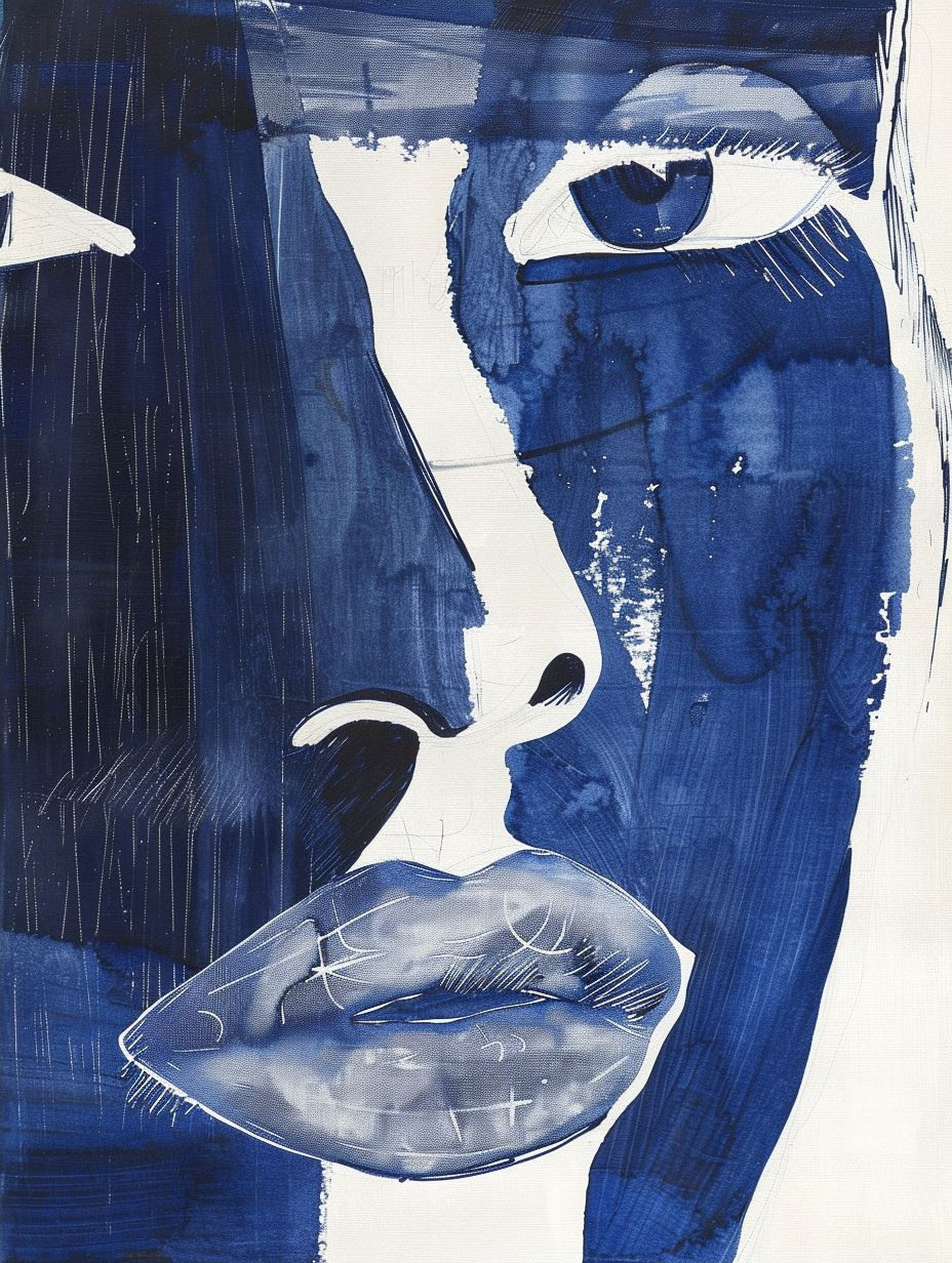 Indigo Dreams Abstract Portraiture - Image 2