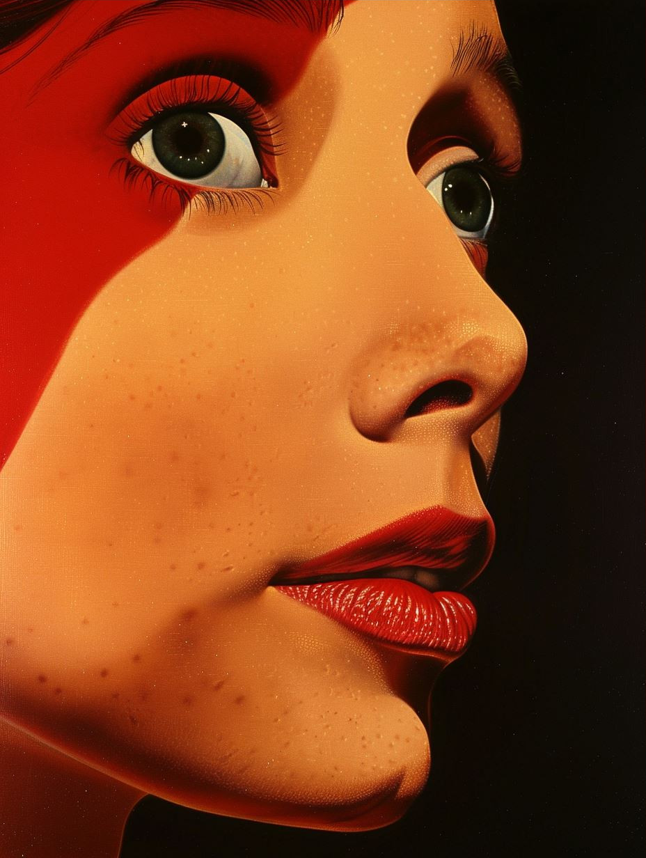 Vintage Surrealist Beauty Portrait - Image 3