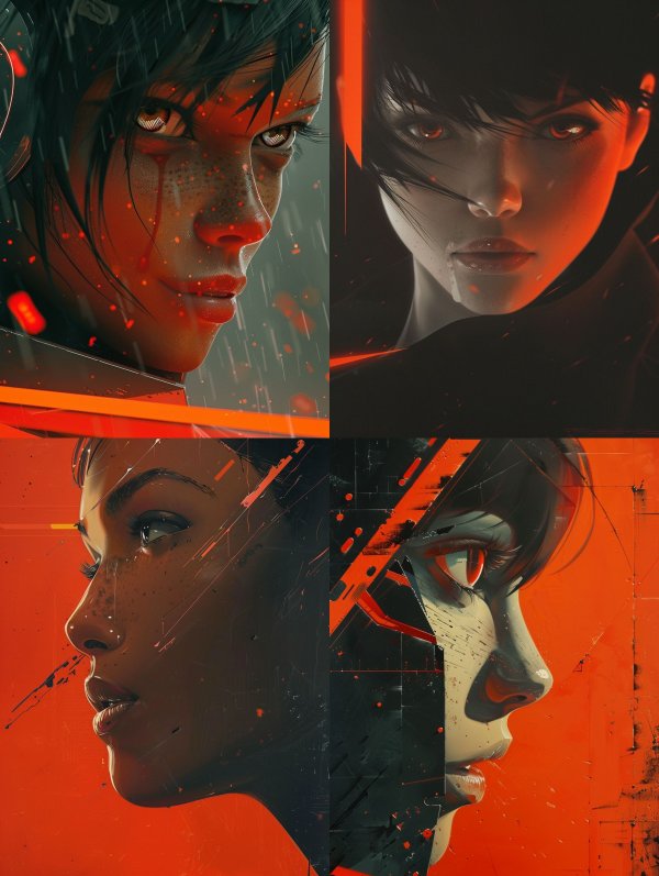 Cinematic Neon Noir Portraits