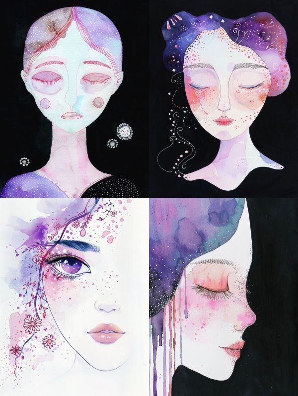 Ethereal Dreams in Purple Hues