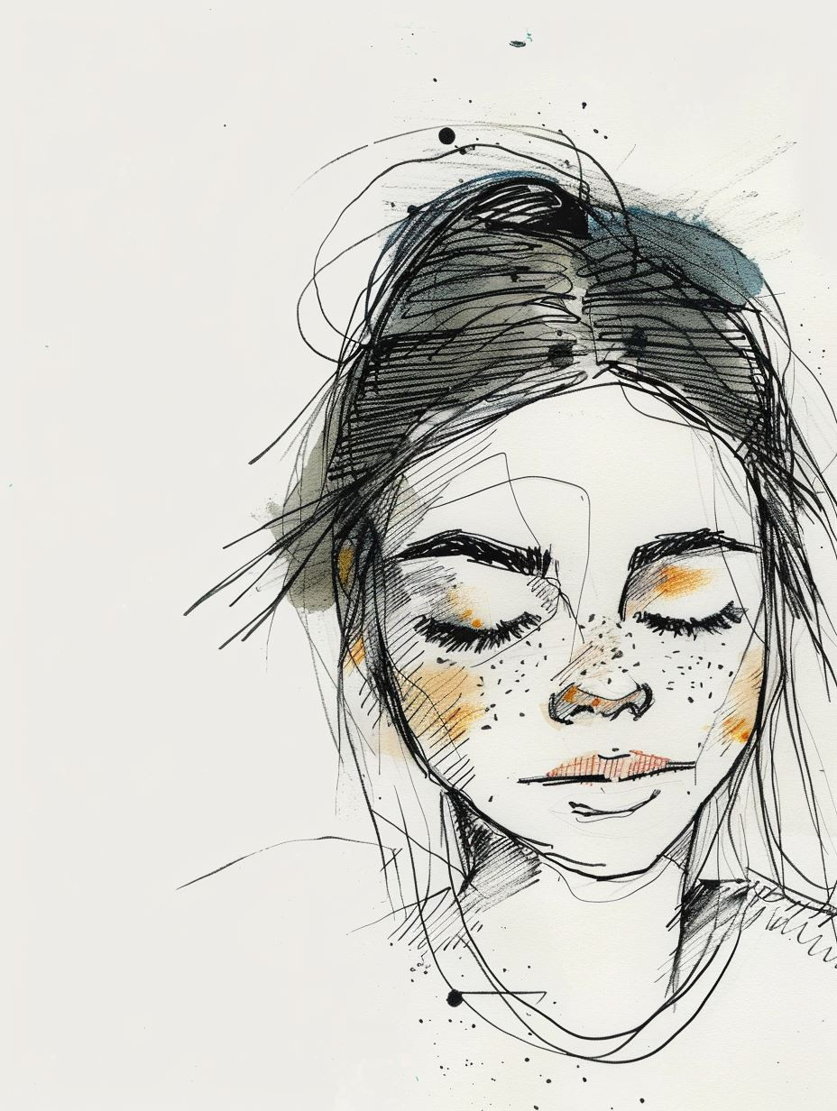 Minimalist Raw Pencil Portrait Studies - Image 3