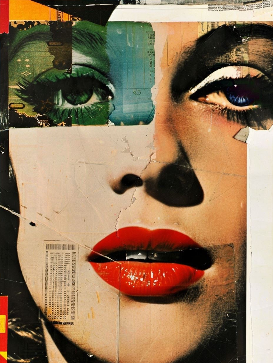 Fragmented Beauty Mixed Media Collage - Image 4