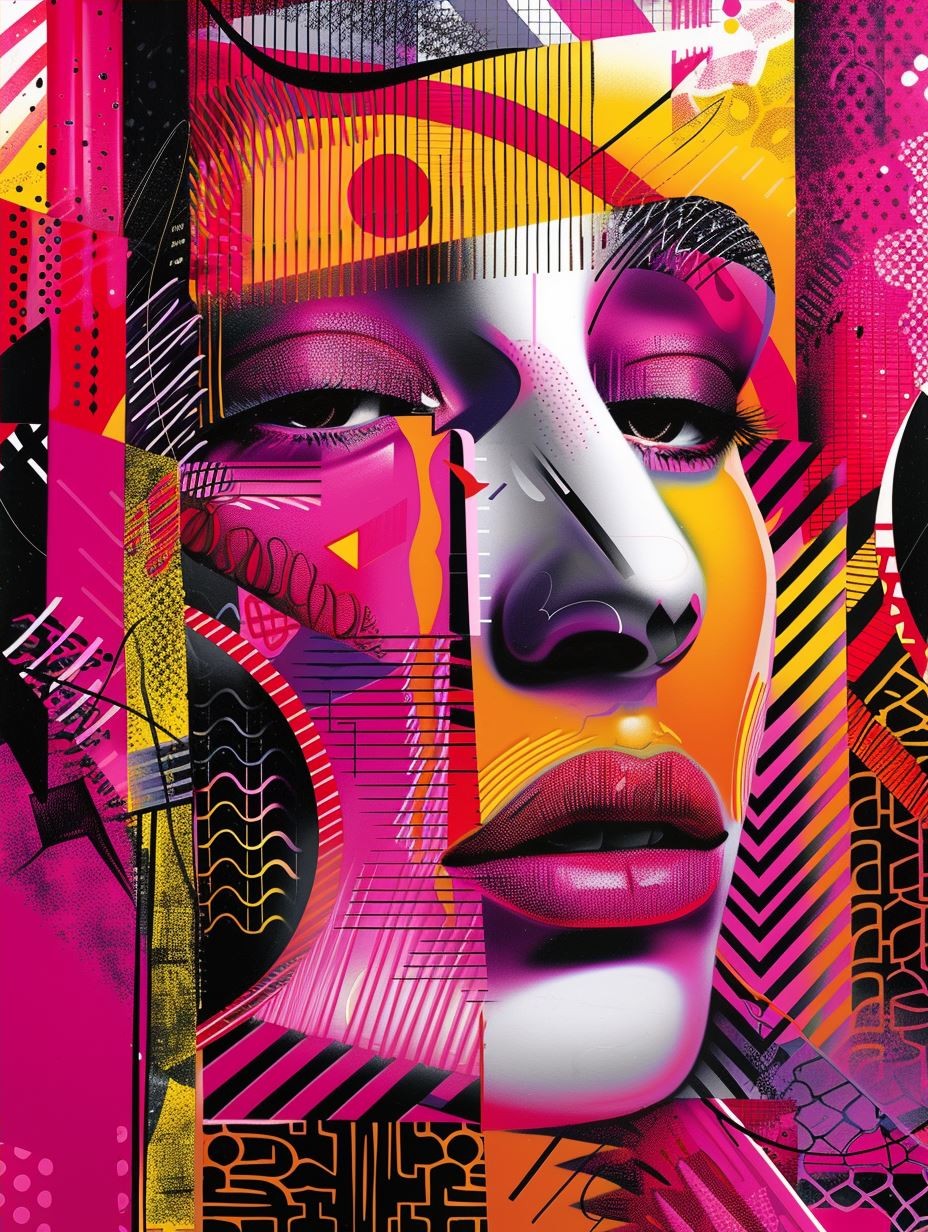 Neon Geometric Portrait Fusion - Image 4
