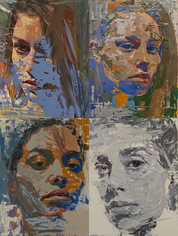 Fragmented Souls in Oil Paint
