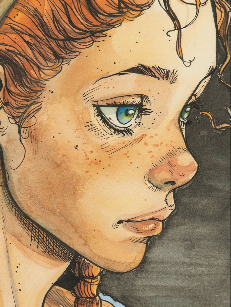 Whispers of Freckles: A Portrait Study - Image 2