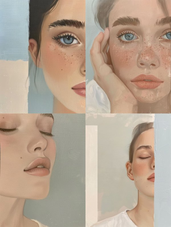 Ethereal Canvas Portrait Study