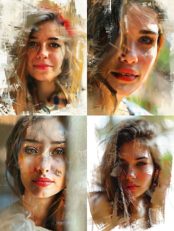 Abstract Expressionist Digital Portrait