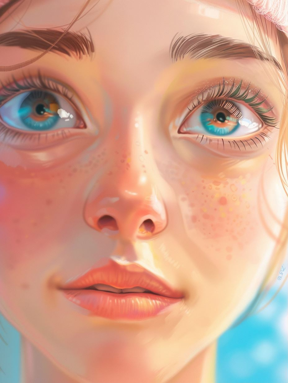 Ethereal Gazes: A Digital Portrait Study - Image 1