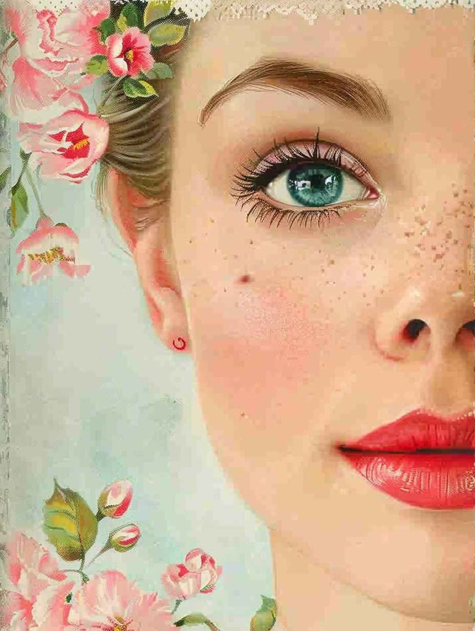 Vintage Pastel Floral Beauty - Image 2