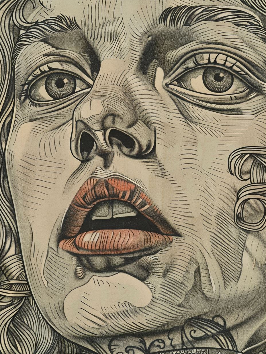 Ethereal Gazes in Ink and Graphite - Image 3