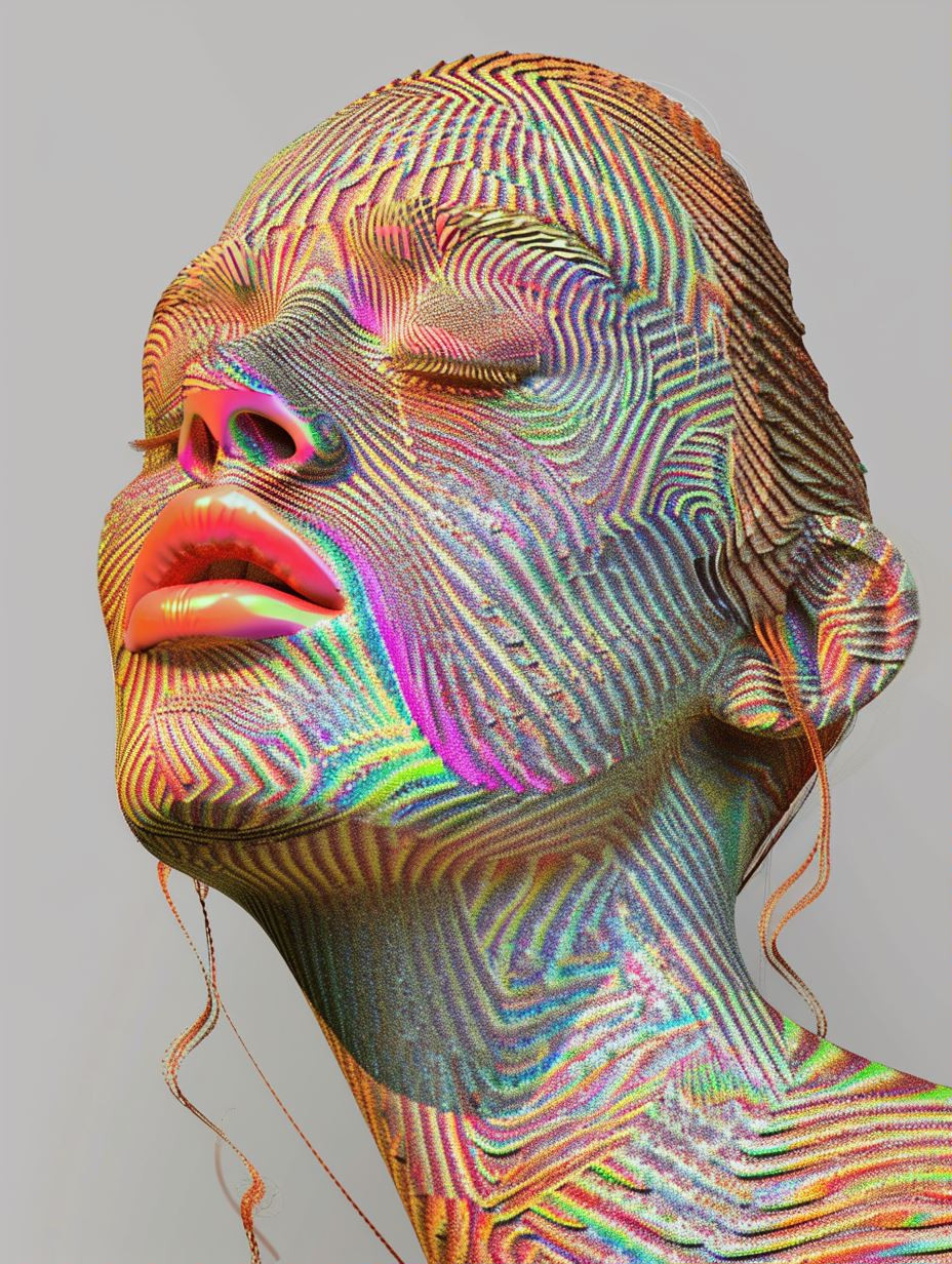 Prismatic Digital Wave Portraits - Image 1