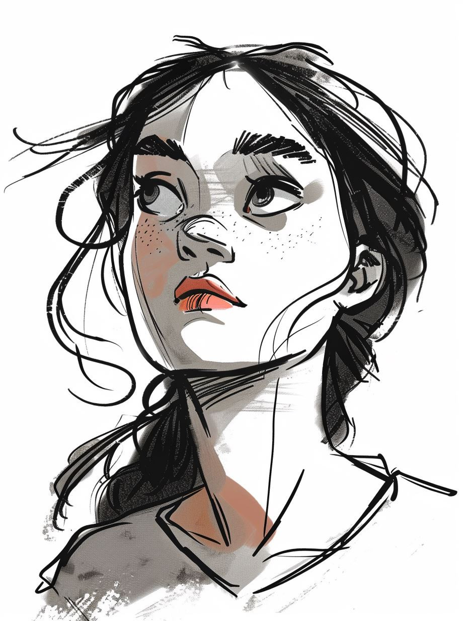 Urban Sketch Portrait in Ink - Image 3