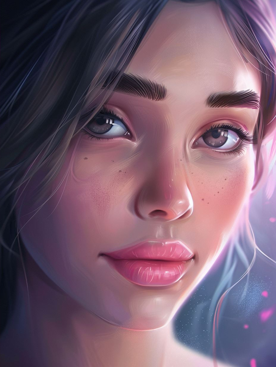 Ethereal Neon Glow Portrait - Image 4