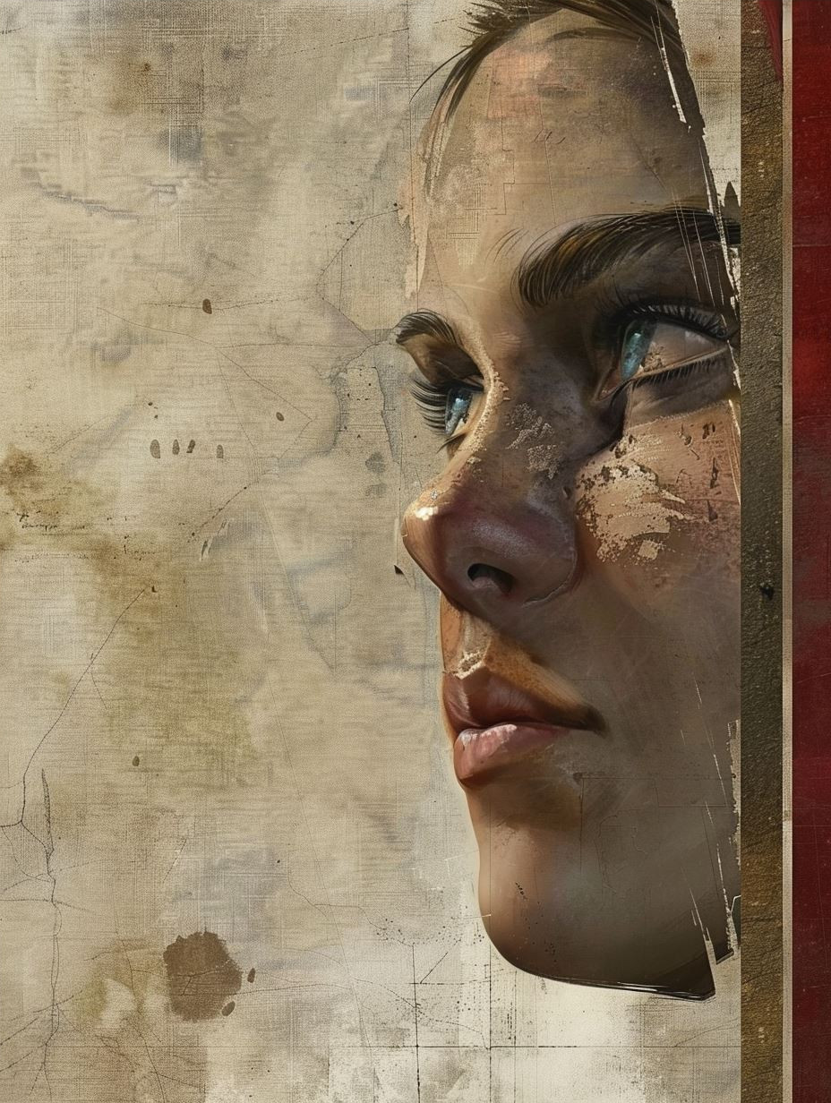 Ancient Parchment Portrait Study - Image 4