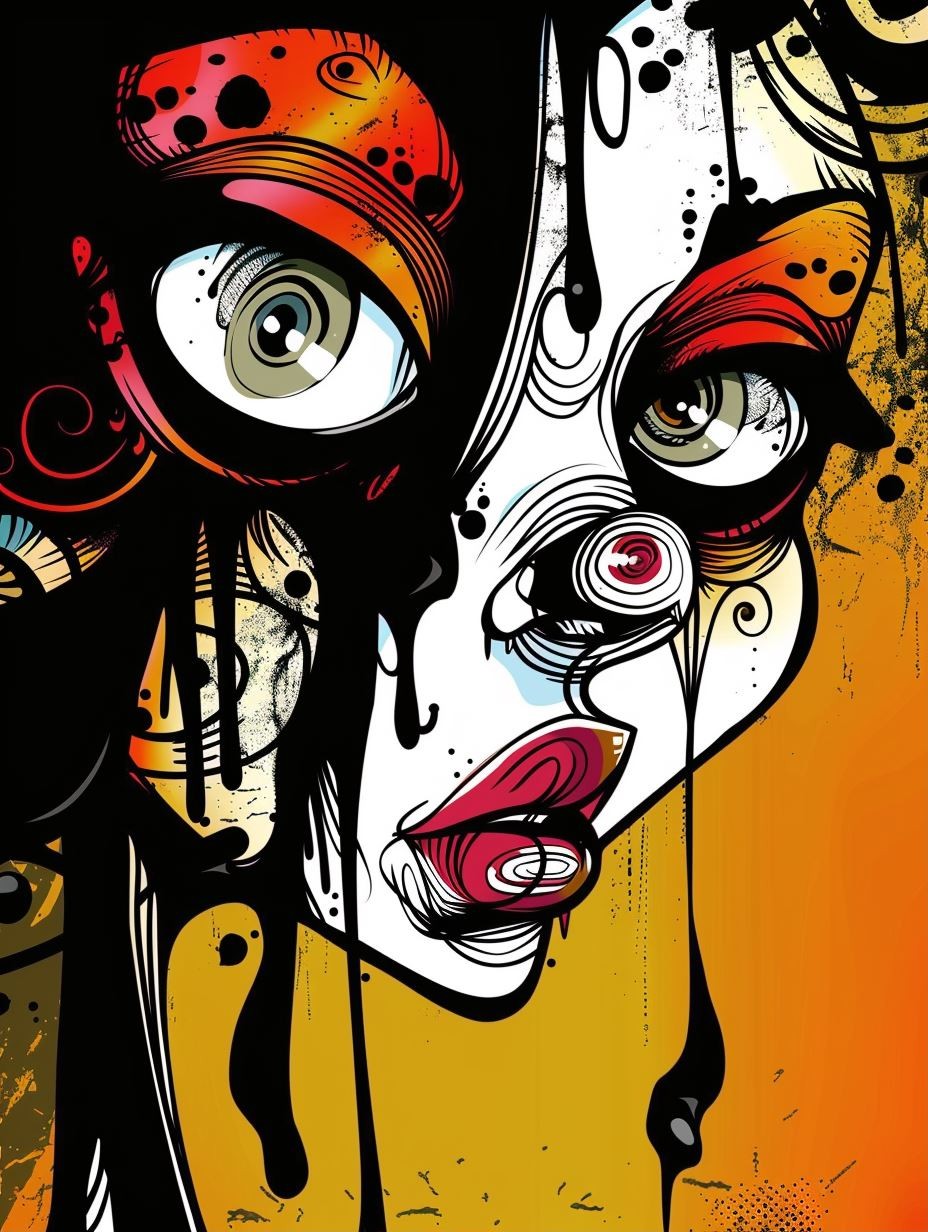 Surrealist Psychedelic Pop Art Portrait