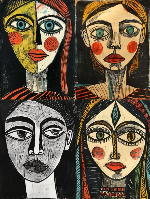 Dualist Expressionist Portrait Study