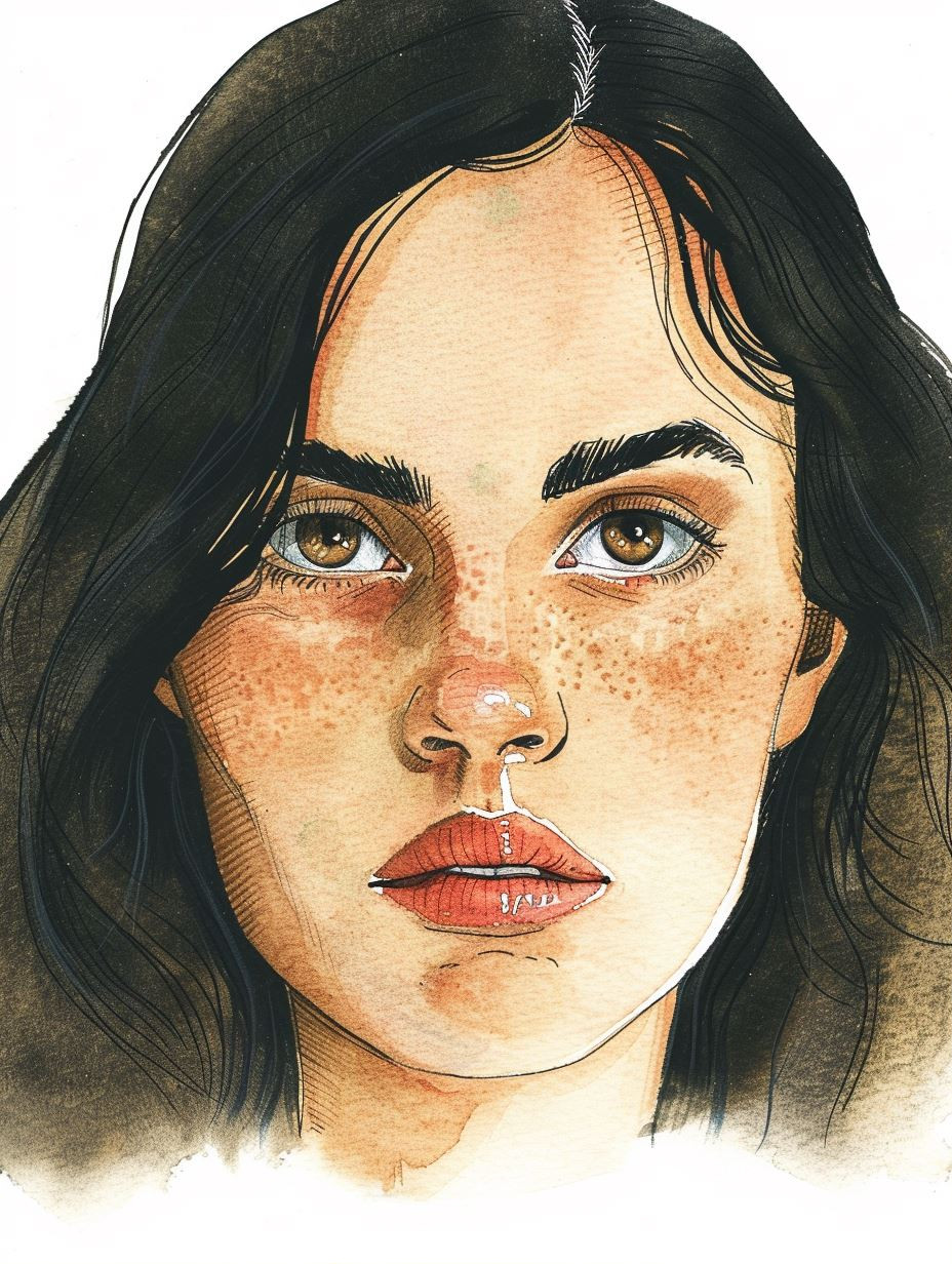 Faces of Freckles: A Study in Ink - Image 1