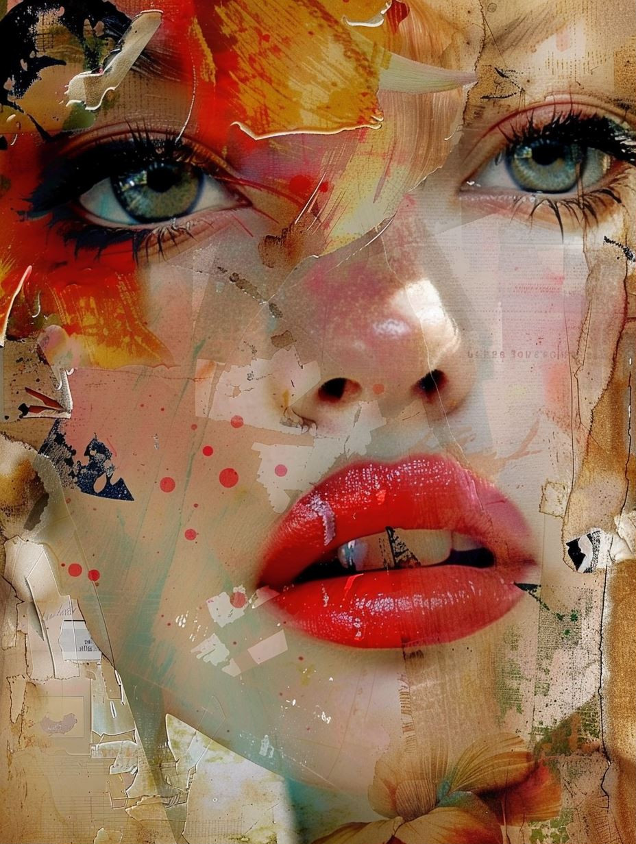 Fragmented Beauty: A Collage of Gazes - Image 1