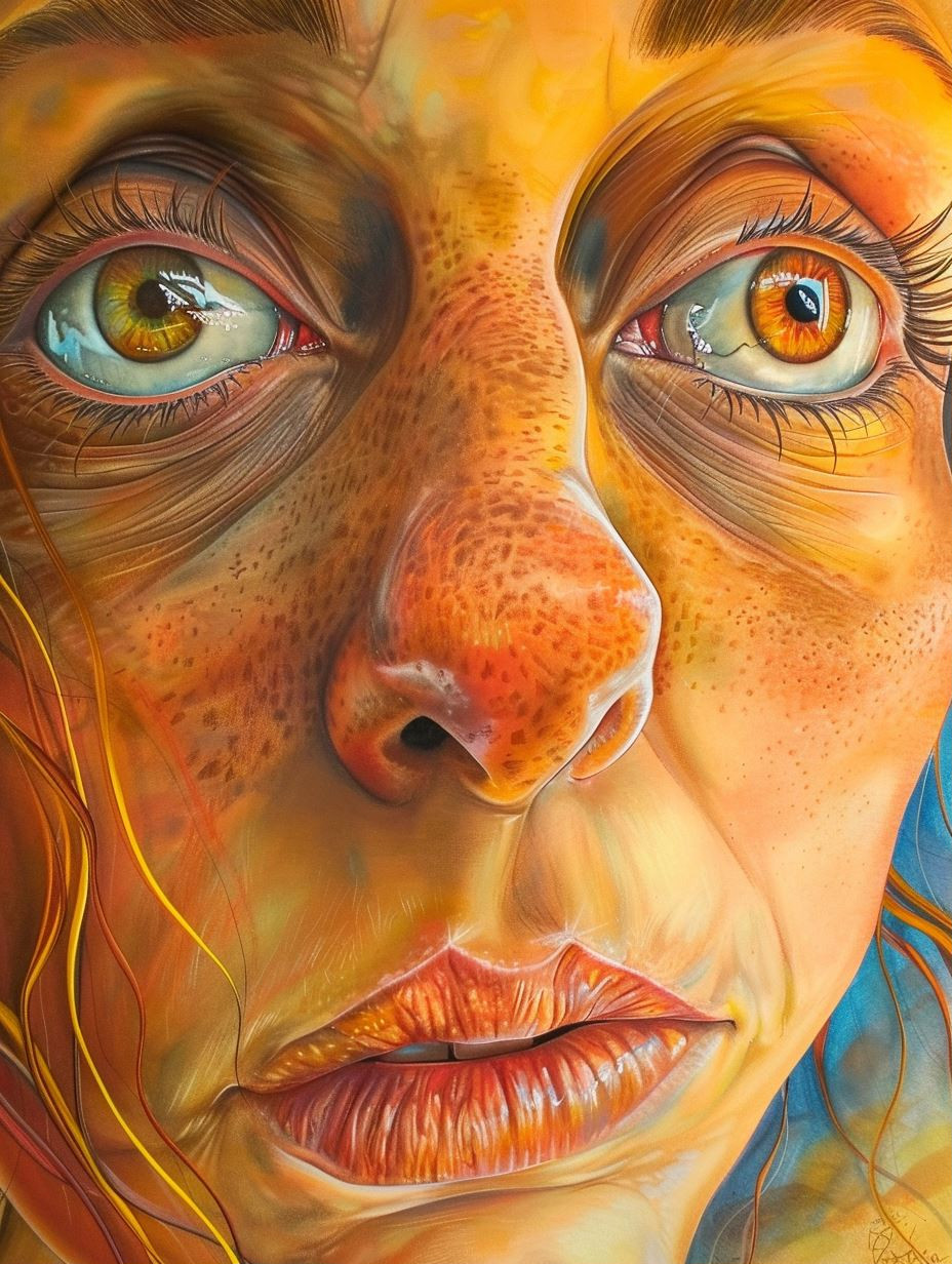Golden Hues of Ethereal Gazes - Image 1
