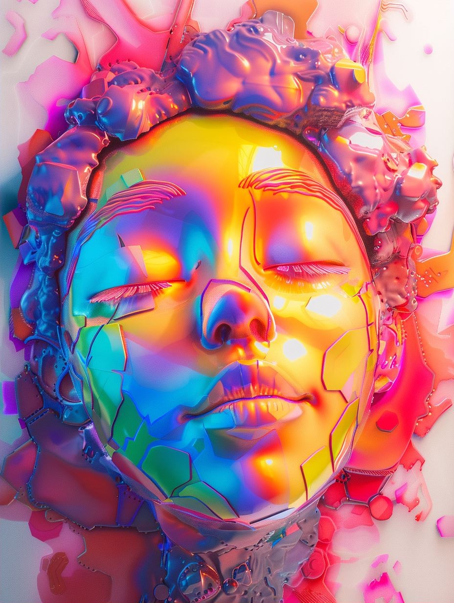Neon Ethereal Liquid Portrait - Image 2