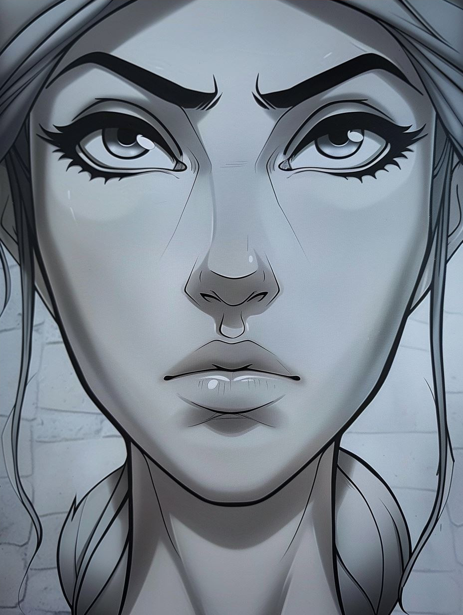 Faces of Contrast: Digital Art Portraits - Image 4