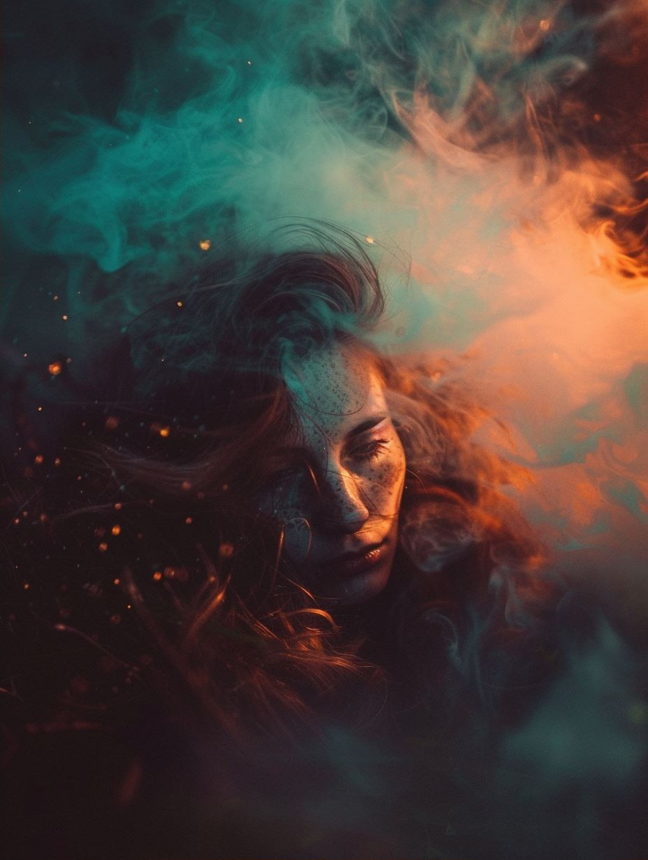 Ethereal Portraits in Cosmic Smoke - Image 2