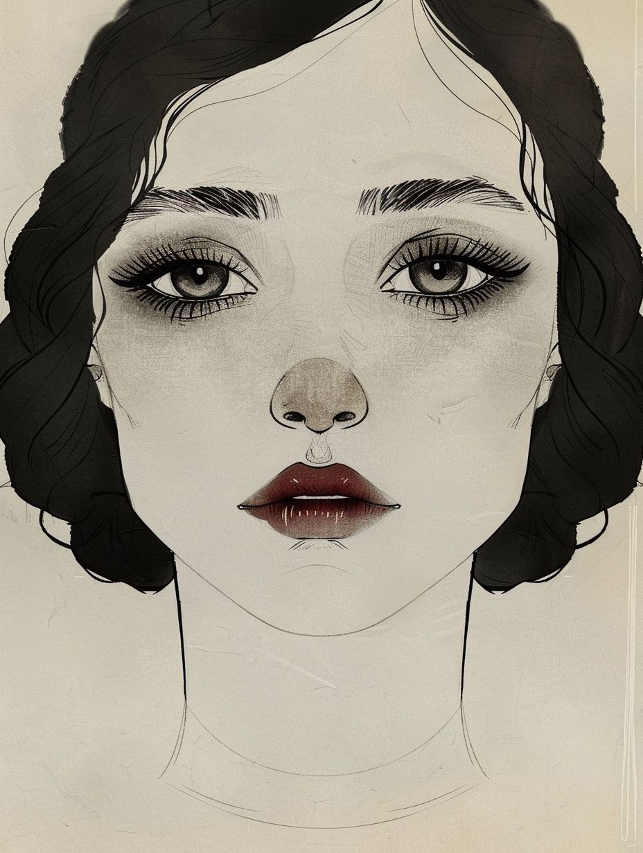 Noir Elegance Sketch - Image 2