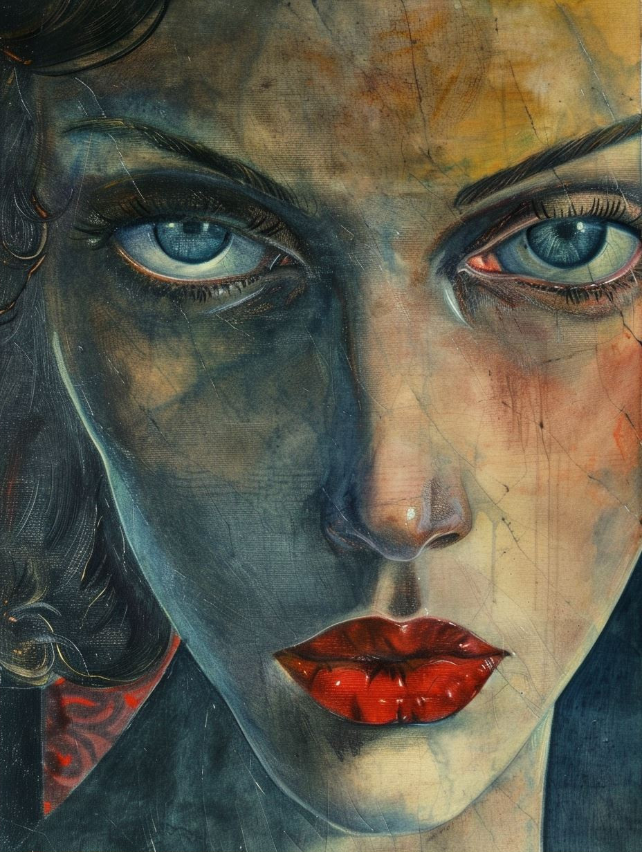 Melancholy Charcoal Gaze - Image 2