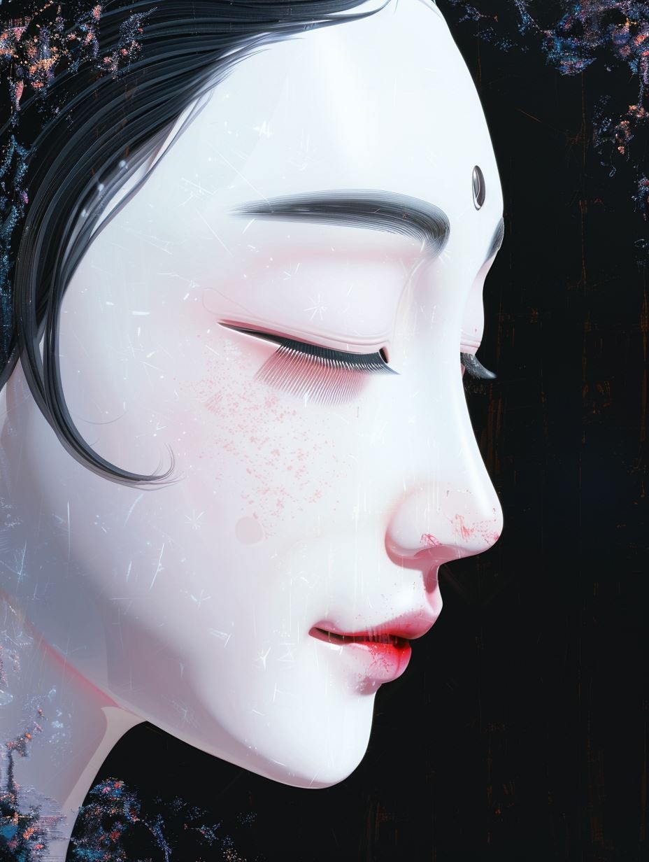 Iridescent Digital Porcelain Portrait - Image 4