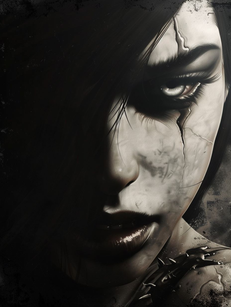 Fractured Shadow Portrait - Image 1