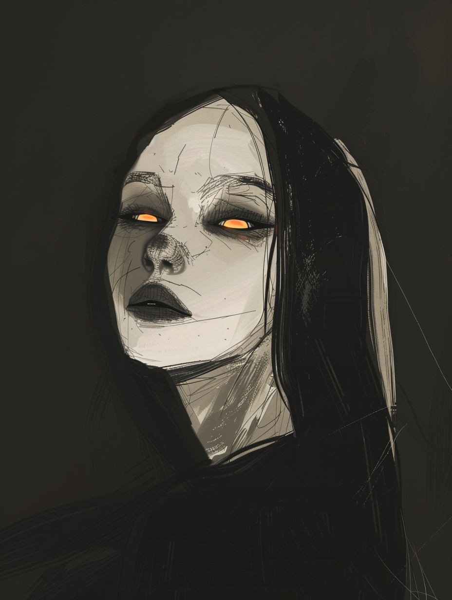 Melancholy Shadows Portrait Study - Image 3