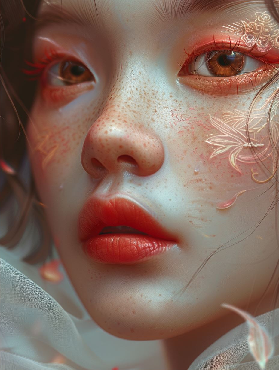 Ethereal Porcelain Floral Portraits - Image 2