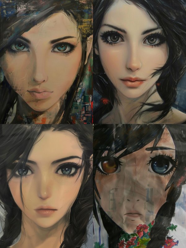 Ethereal Gazes: A Study of Four Faces