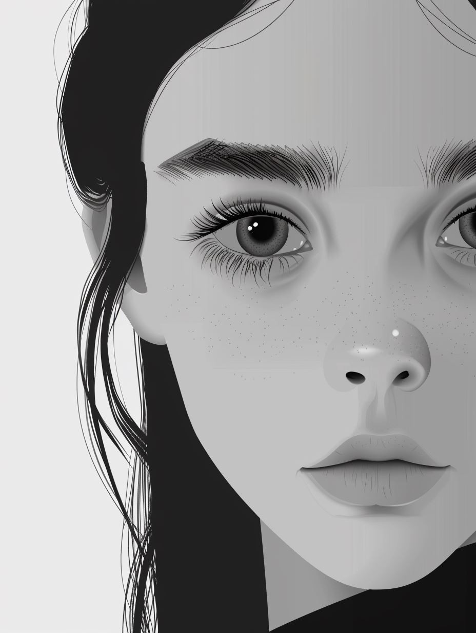 Ethereal Monochromatic Portrait Study - Image 3